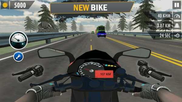 Highway Traffic Bike Rider - Endless Traffic स्क्रीनशॉट 1