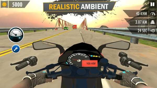 Highway Traffic Bike Rider - Endless Traffic screenshot 4