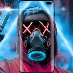 ikon Neon Mask Wallpaper