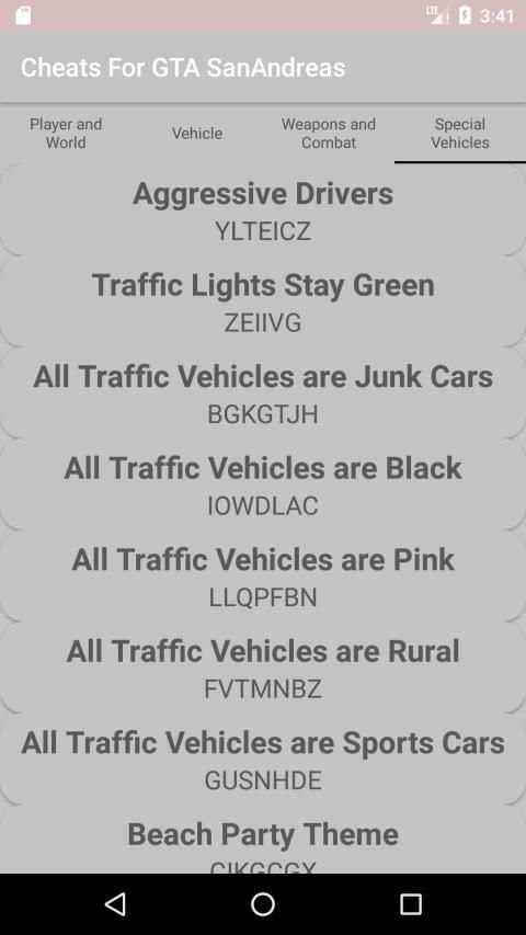 Cheats for GTA San Andreas स्क्रीनशॉट 1