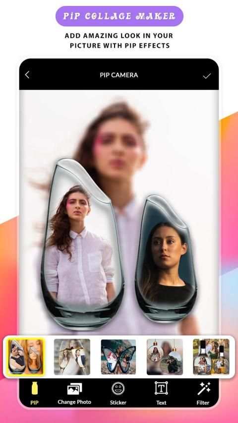 PIP Camera & Magazine Frame Photo Editor स्क्रीनशॉट 2