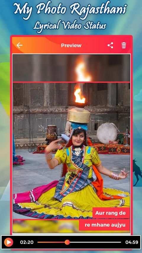 My Photo Rajasthani Lyrical Video Status screenshot 1