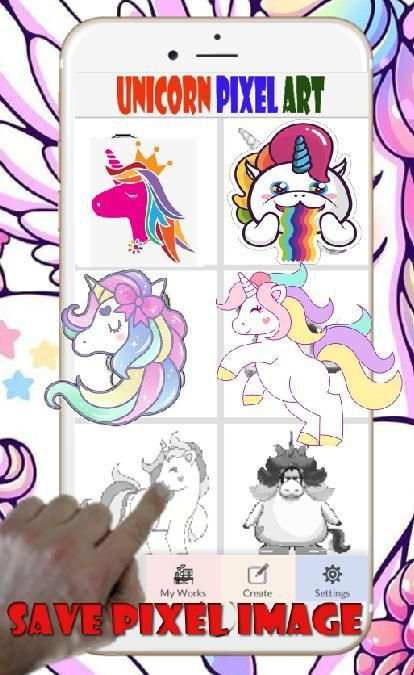 Unicorn Pixel Art Coloring By Number screenshot 6
