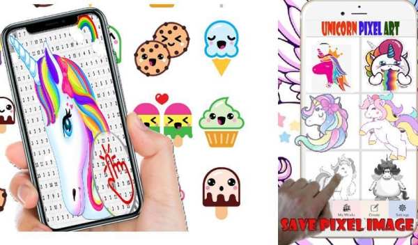 Unicorn Pixel Art Coloring By Number screenshot 1