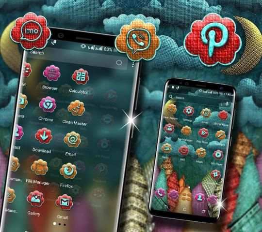 Knitting Cloud Launcher Theme स्क्रीनशॉट 2