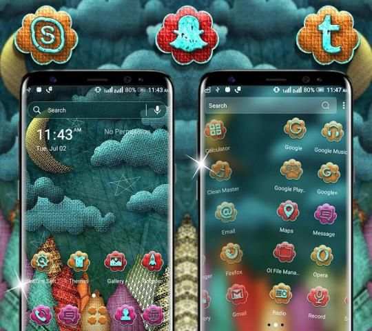 Knitting Cloud Launcher Theme स्क्रीनशॉट 3