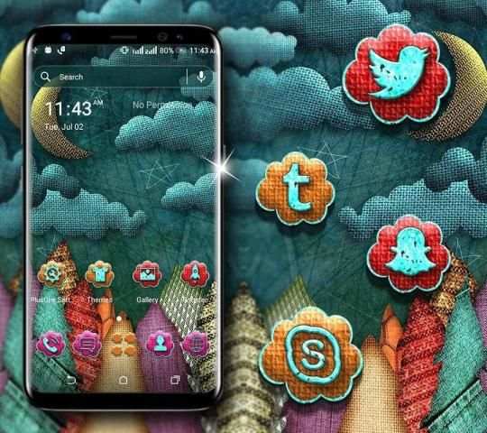 Knitting Cloud Launcher Theme स्क्रीनशॉट 1