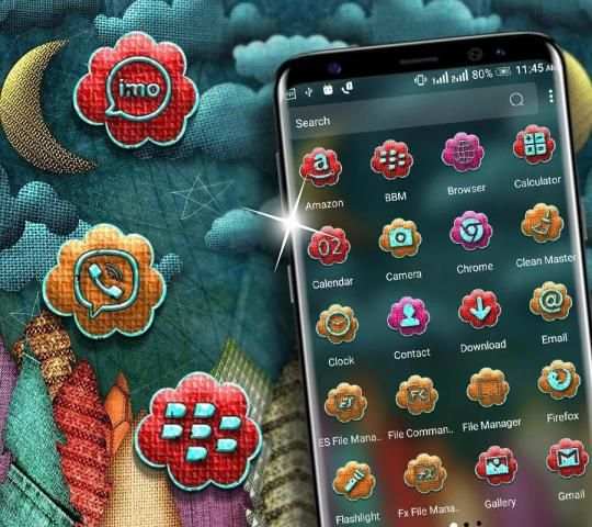 Knitting Cloud Launcher Theme स्क्रीनशॉट 4