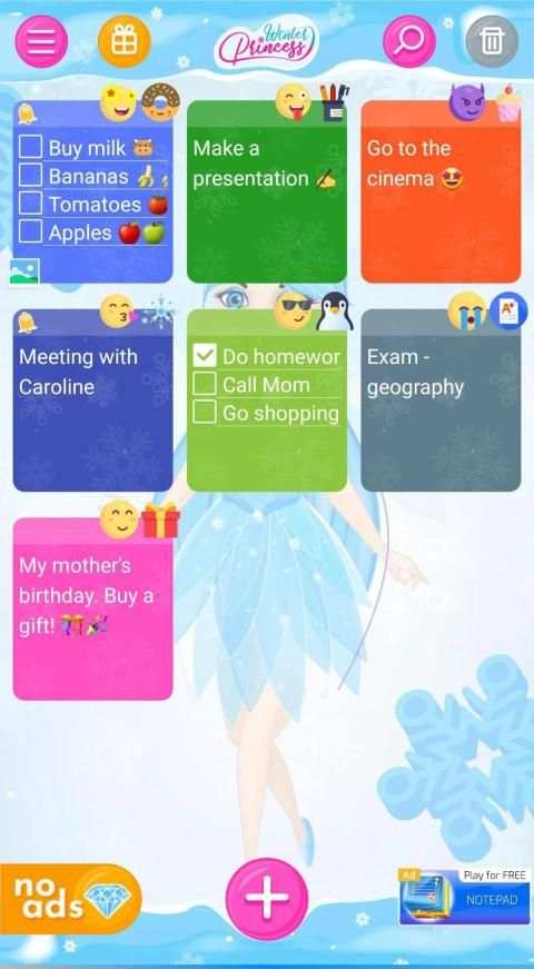Winter Princess Notepad screenshot 15