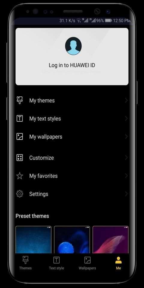 P30 Dark Theme for Huawei screenshot 1