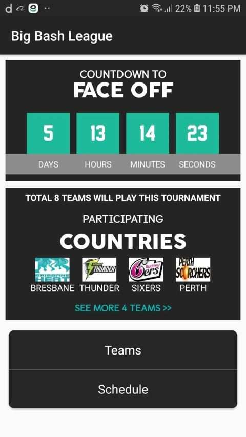 Big Bash League Schedule 2019-20 स्क्रीनशॉट 3