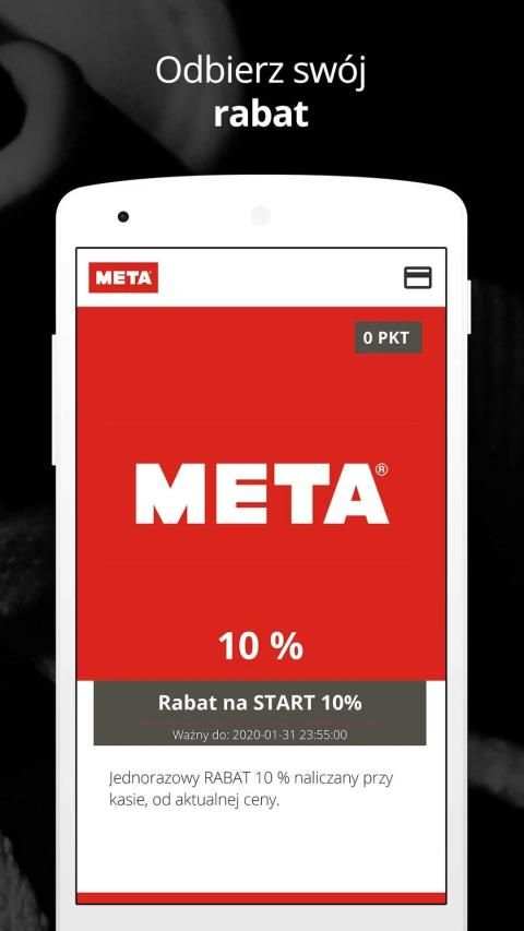 Meta - karta lojalnościowa, kupony rabatowe screenshot 1