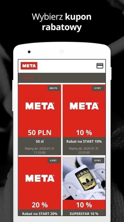 Meta - karta lojalnościowa, kupony rabatowe screenshot 2