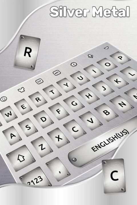 Silver Metal Keyboard screenshot 3