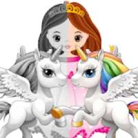 Unicorn & Princes Coloring By Number - Pixel Art logo