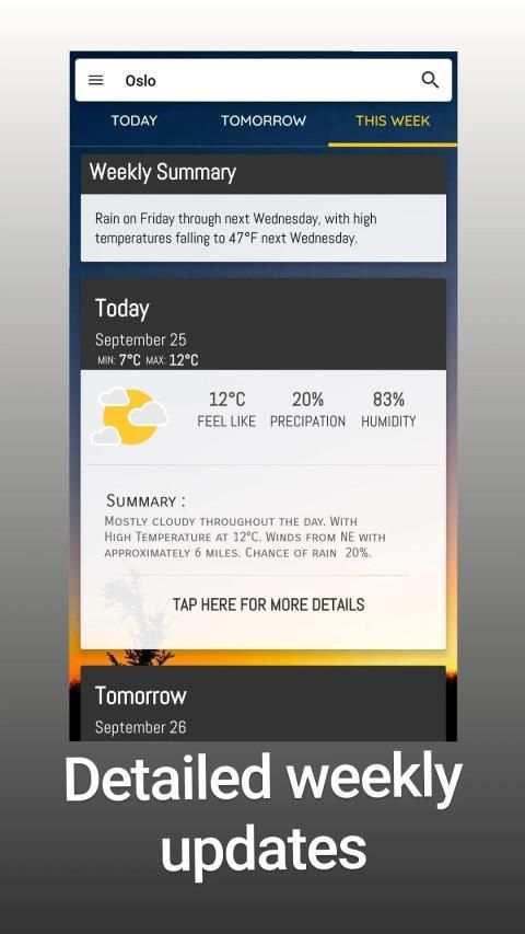 Weather Update स्क्रीनशॉट 2