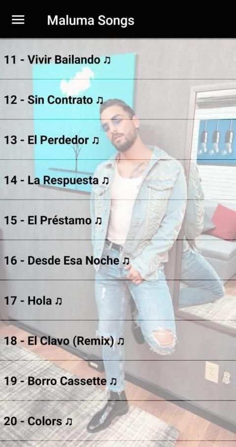 Maluma SONGS OFFLINE ( 50 SONGS ) скриншот 1