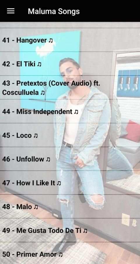 Maluma SONGS OFFLINE ( 50 SONGS ) скриншот 4