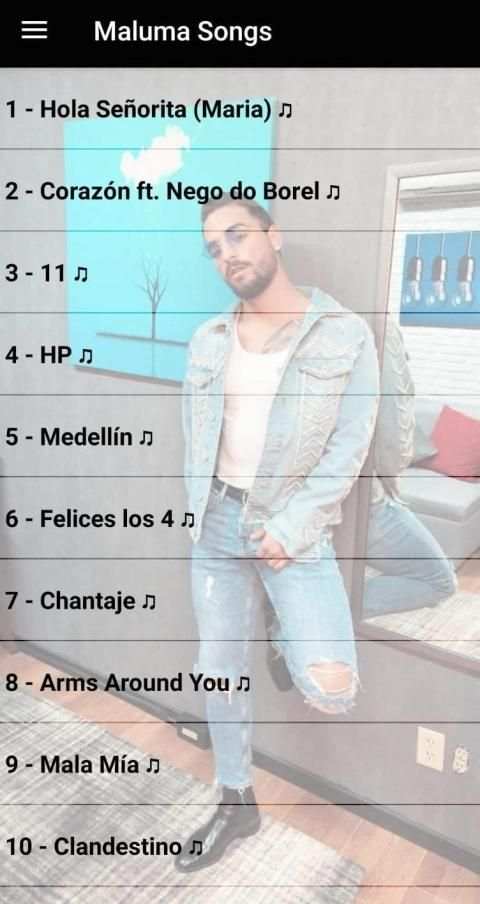 Maluma SONGS OFFLINE ( 50 SONGS ) скриншот 8