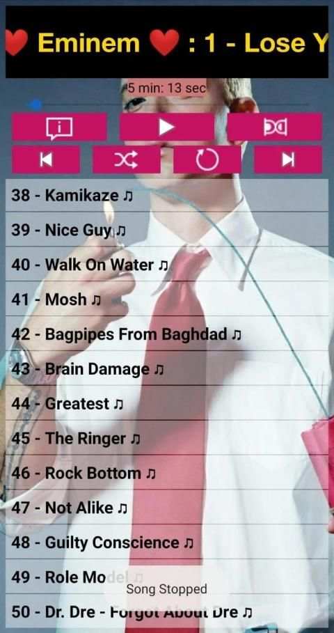 Eminem SONGS OFFLINE ( 50 SONGS ) स्क्रीनशॉट 3