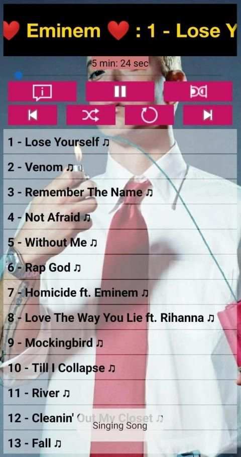 Eminem SONGS OFFLINE ( 50 SONGS ) स्क्रीनशॉट 6