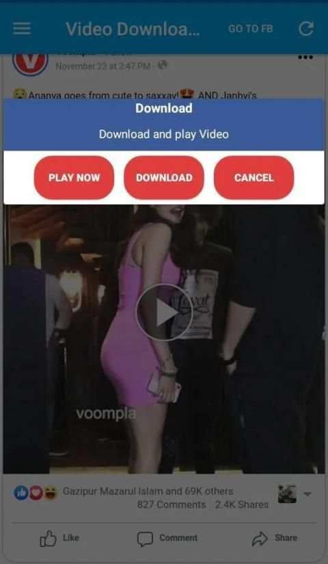Video Downloader For Facebook-2020 स्क्रीनशॉट 3