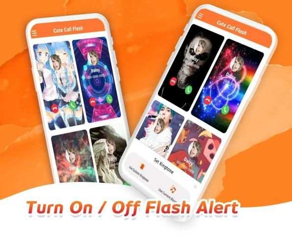 Cute Call Flash - Color Call Screen, Led Flash screenshot 1
