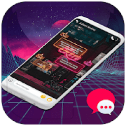 ikon Neon Theme Colors SMS - Color Chats