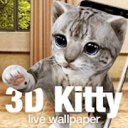 Cute Kitty 3D Live Wallpaper & Launcher