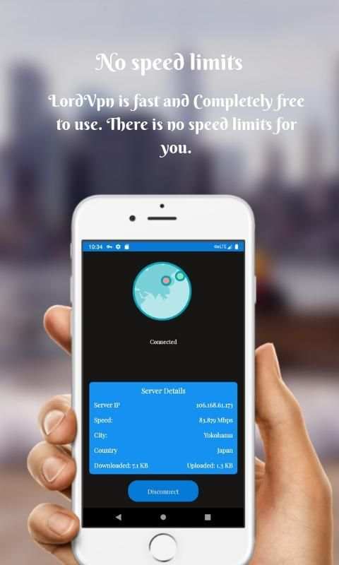 Lord VPN - Free, Fast, Secure VPN App For Android स्क्रीनशॉट 1