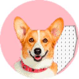 Dog Photography Color By Number Pixel Art