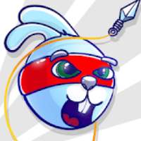 Rabbit Samurai - rope swing hero