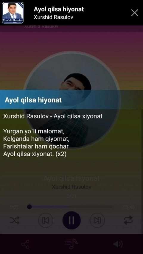 Xurshid Rasulov qo'shiqlari screenshot 4