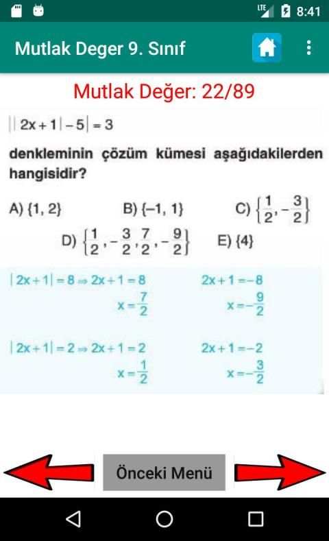 Mutlak Değer 9. Sınıf Matematik Konu Anlatımı Test screenshot 7