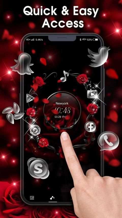 Rose Launcher - HD Live Wallpapers, Themes, Emojis screenshot 3