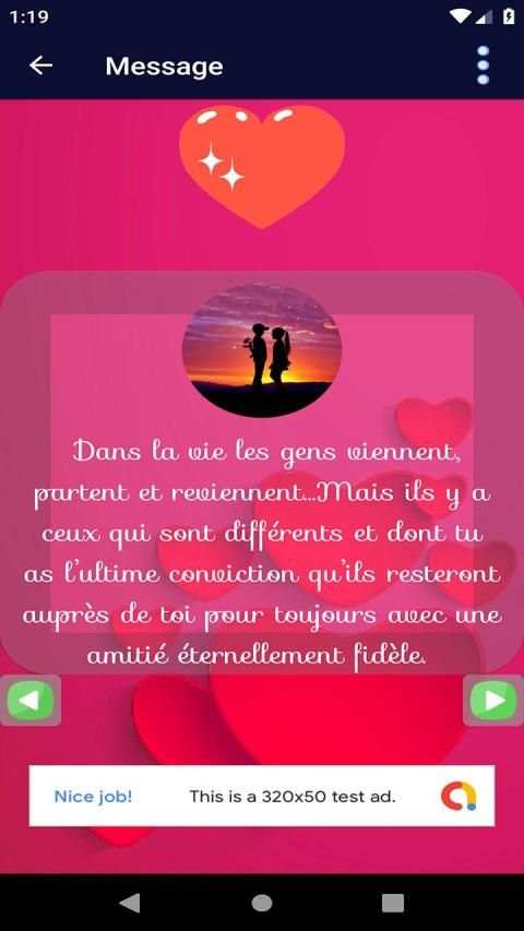 Meilleurs SMS d'amour en Français screenshot 3