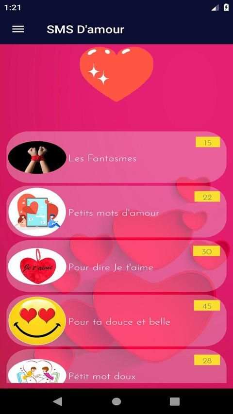 Meilleurs SMS d'amour en Français screenshot 1
