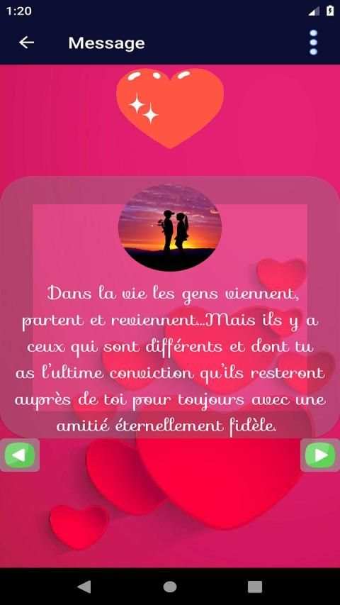 Meilleurs SMS d'amour en Français screenshot 2