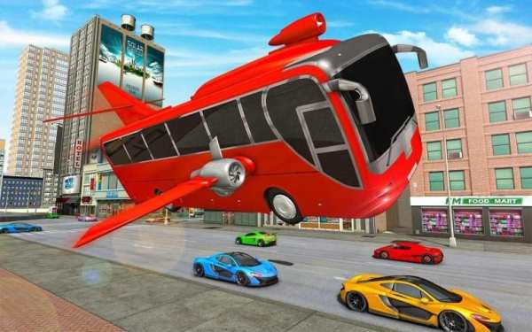 Futuristic Flying Bus Shooter Air Fight screenshot 4
