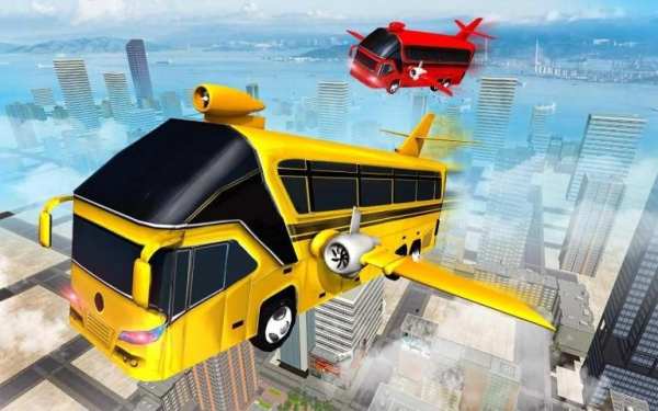 Futuristic Flying Bus Shooter Air Fight screenshot 3