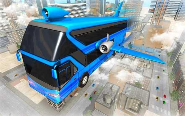Futuristic Flying Bus Shooter Air Fight screenshot 2