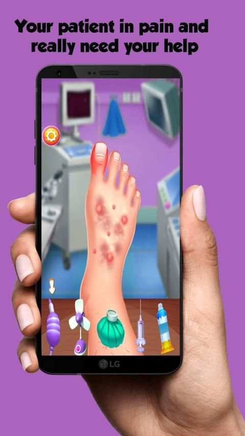 Little Doctor Game 2 (Foot care) screenshot 9
