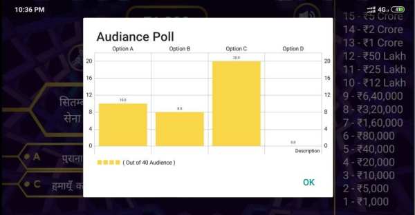 करोड़पति | Crorepati Hindi game | Hindi QUIZ 2019. screenshot 6