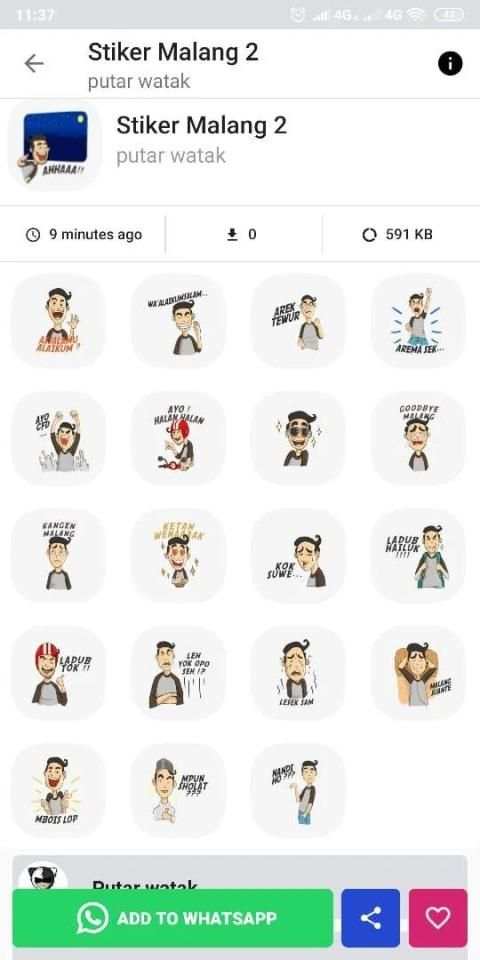Stiker Malangan Untuk WhatsApp screenshot 4
