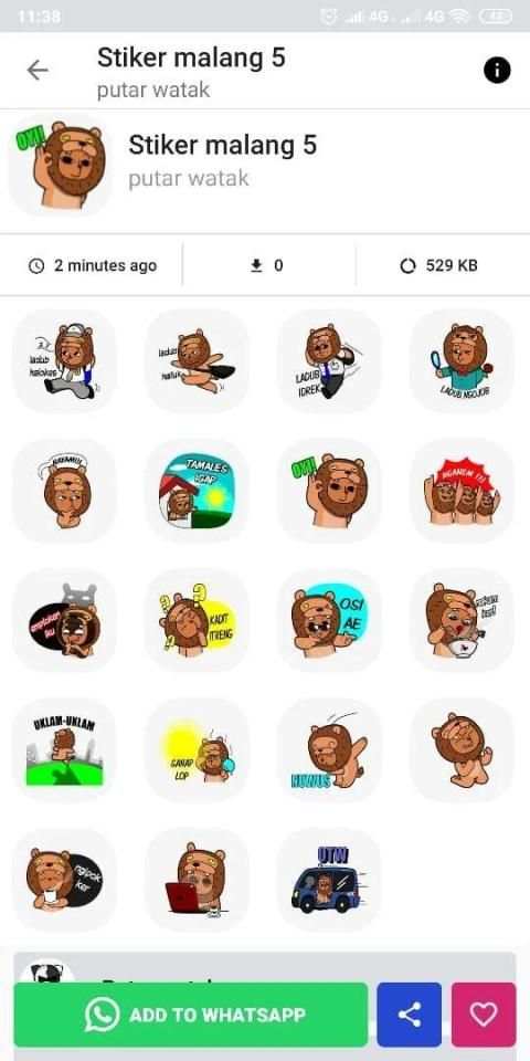 Stiker Malangan Untuk WhatsApp screenshot 2