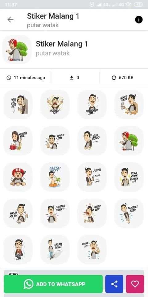 Stiker Malangan Untuk WhatsApp screenshot 5