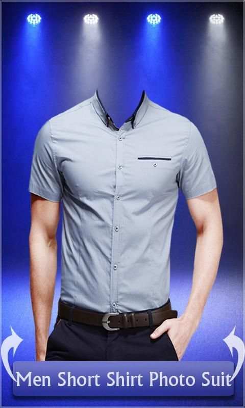 Men Short Shirt Photo Suit - man casual shirt स्क्रीनशॉट 1