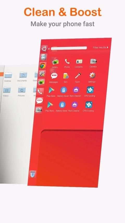 Ubuntu Style Launcher स्क्रीनशॉट 2