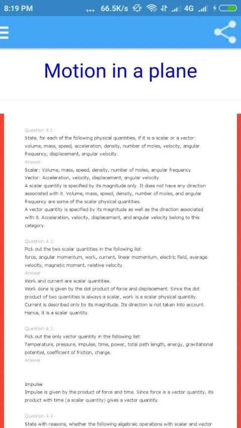 Class 11 Physics Notes And Solutions screenshot 1