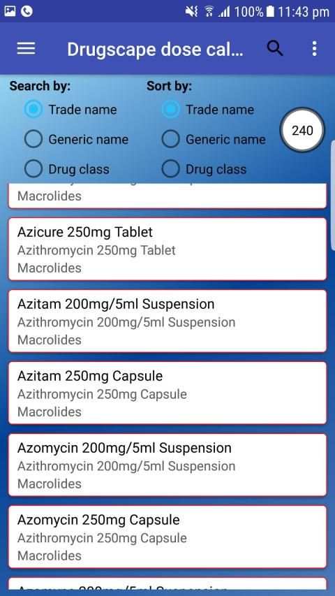 Drugscape dose calculator FREE स्क्रीनशॉट 7